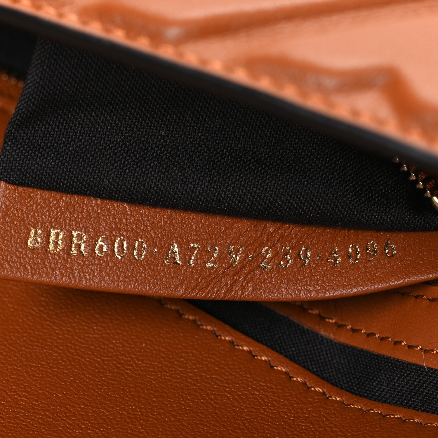 Fendi Nappa FF 1974 Embossed Baguette Brandy 7 of 10