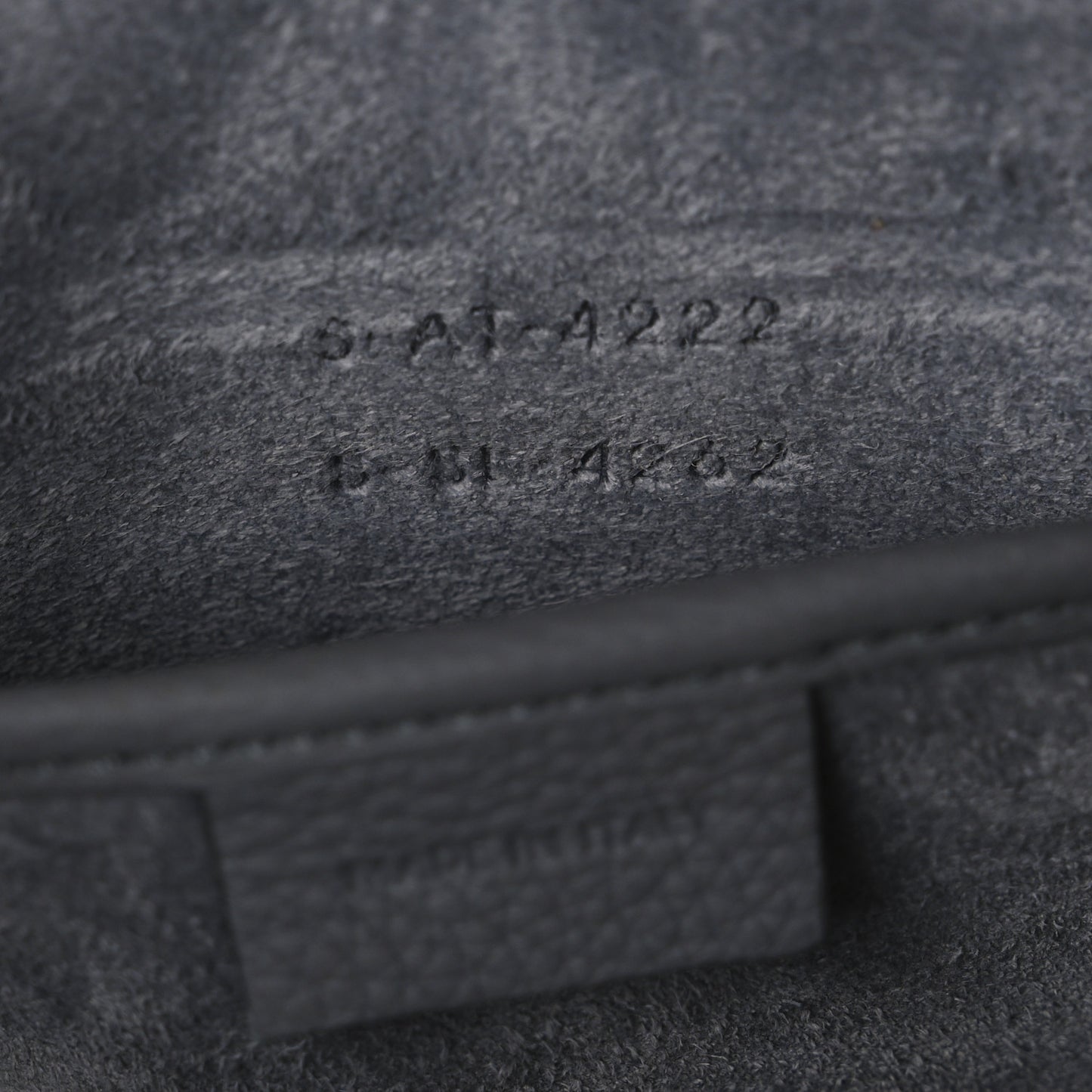 Drummed Calfskin Nano Luggage Kohl