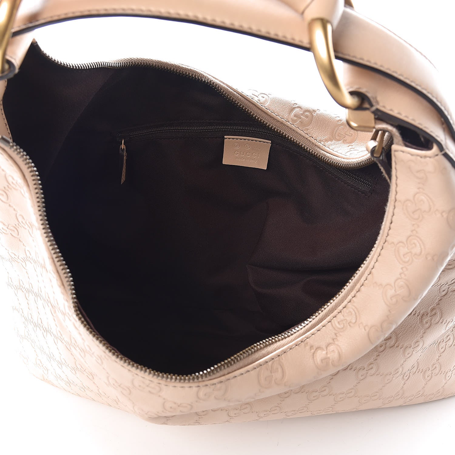Gucci Guccissima Medium Horsebit Chain Hobo Winter Rose 5 of 7