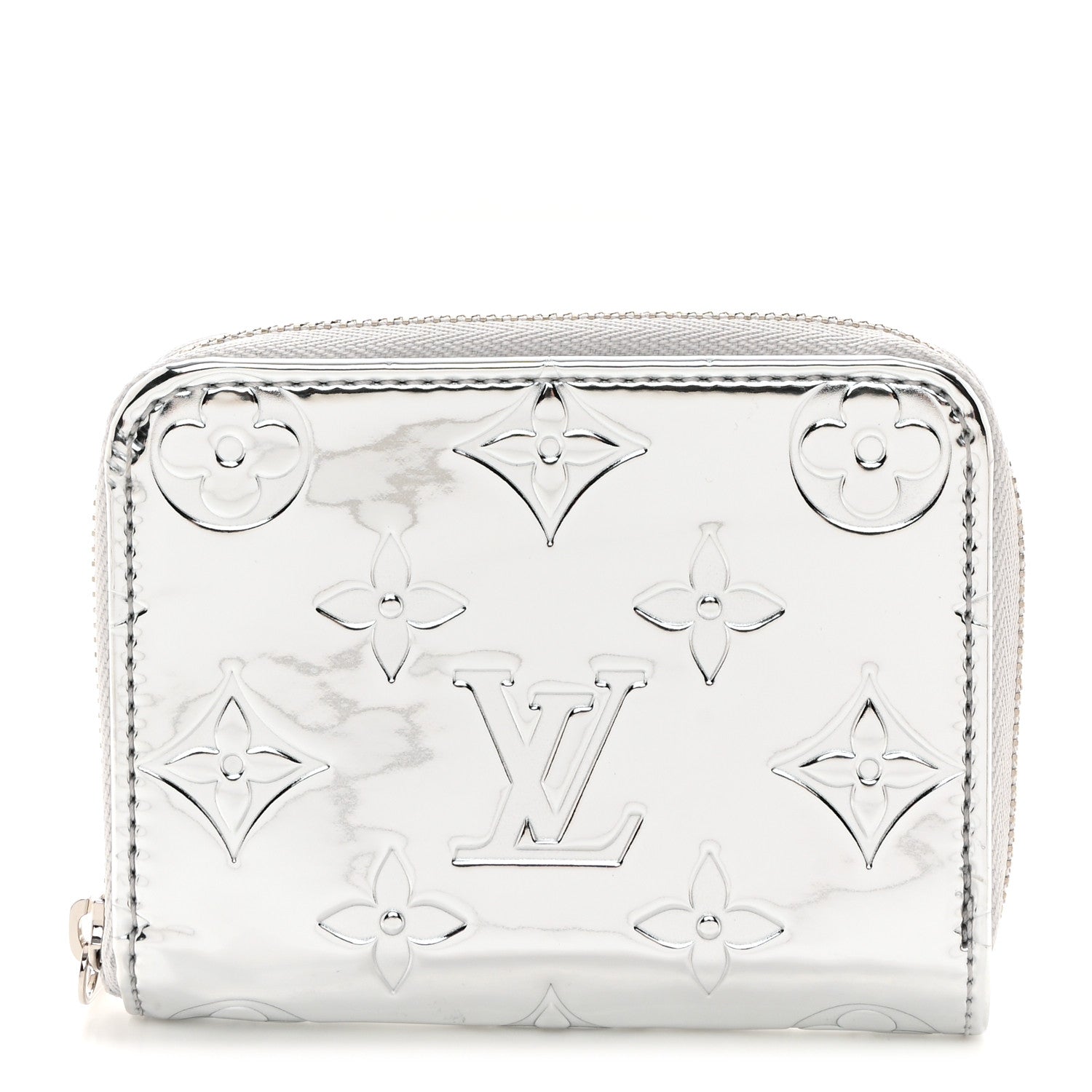 Louis Vuitton Monogram Mirror Zippy Coin Purse Silver 1 of 6