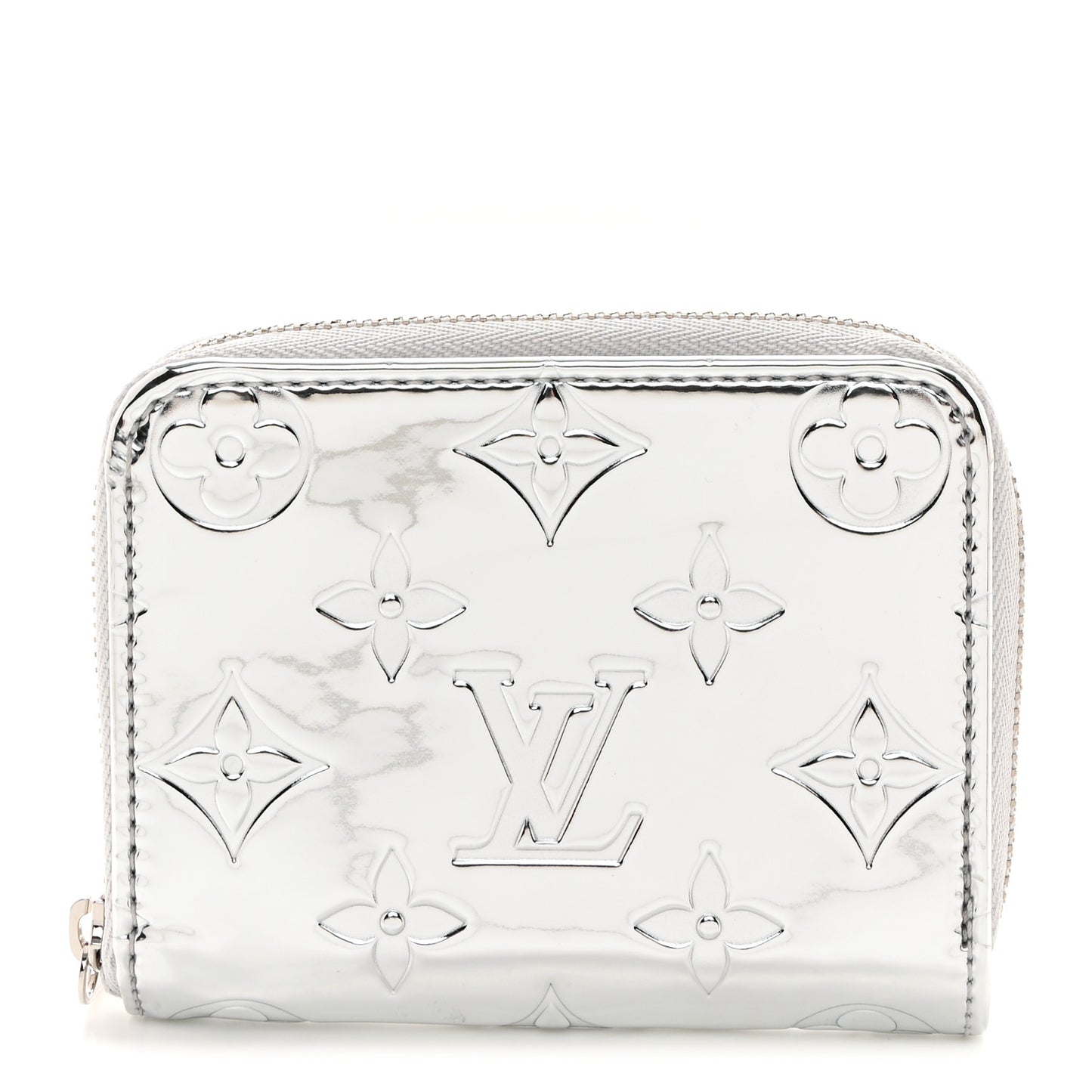 Monogram Mirror Zippy Coin Purse Silver