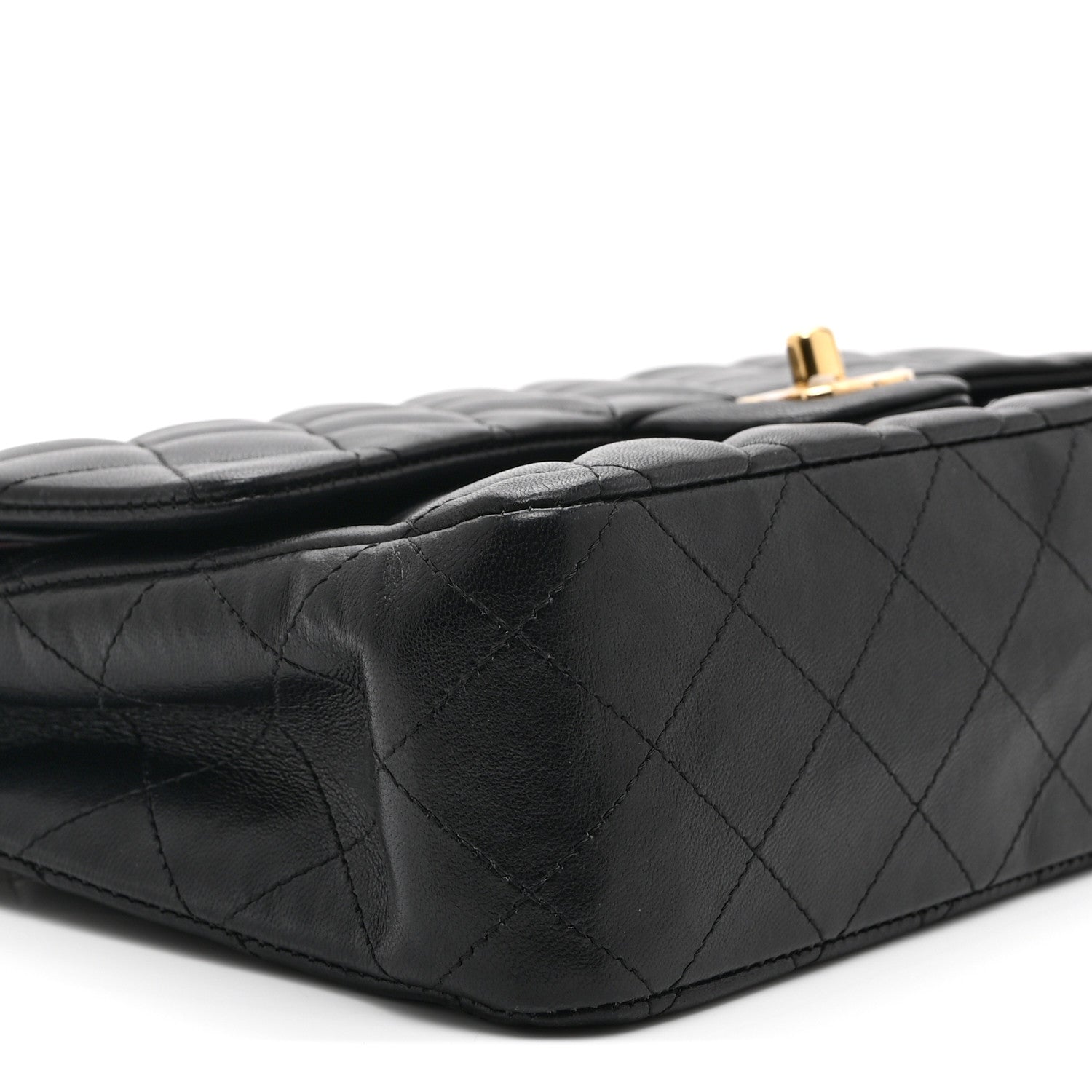 Chanel Lambskin Quilted Medium Double Flap Black 9 of 10