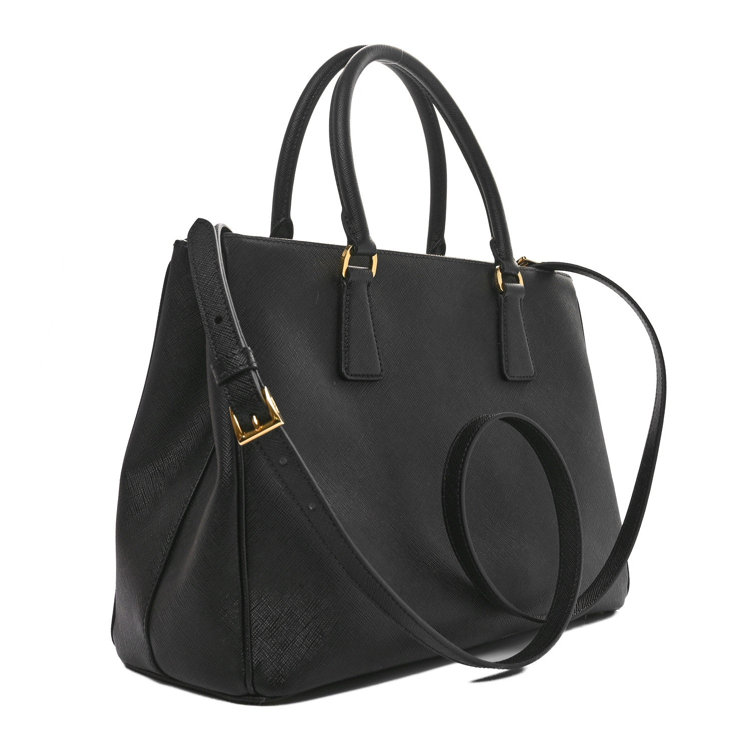 Prada Saffiano Lux Large Galleria Double Zip Tote Black 3 of 9
