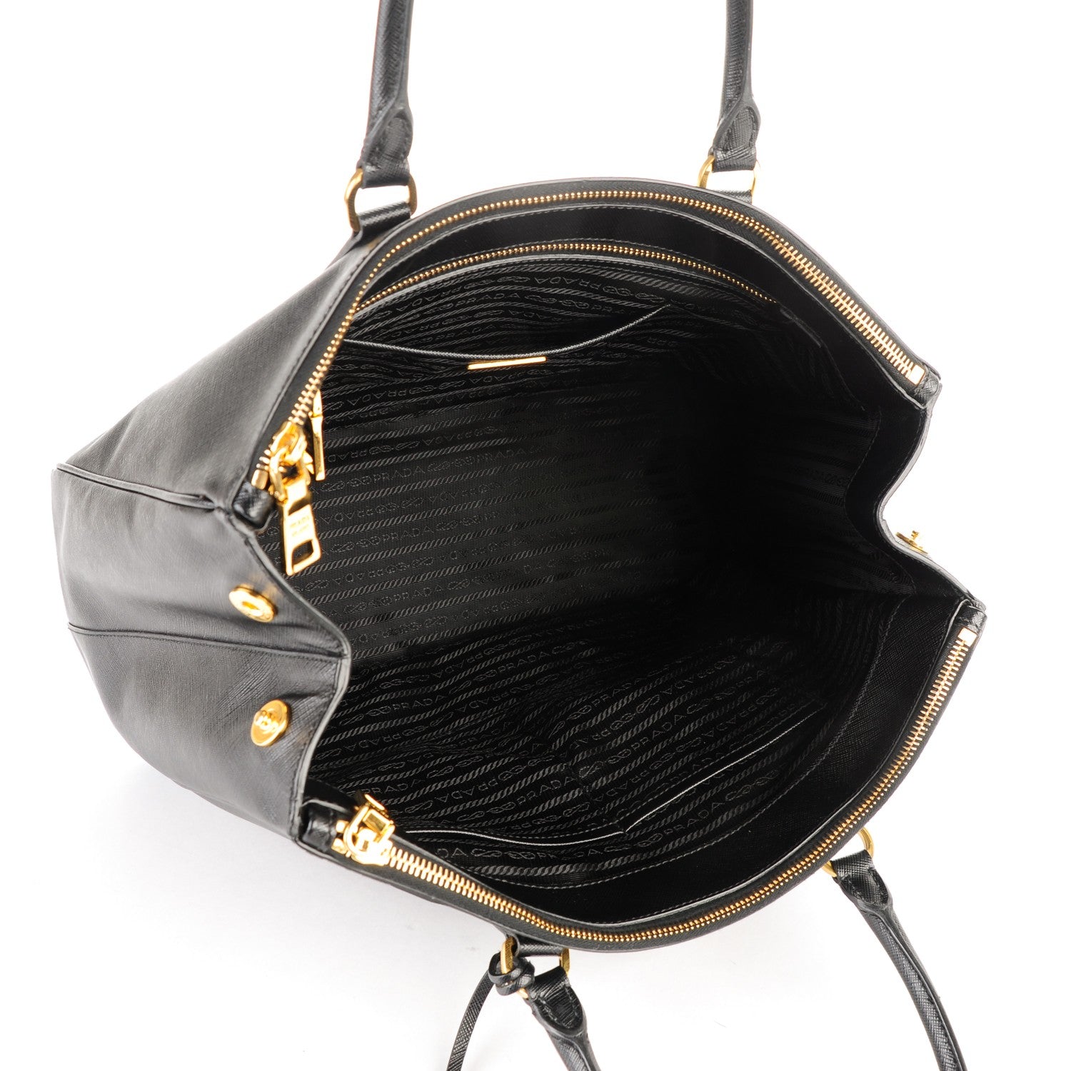 Prada Saffiano Large Galleria Double Zip Tote Black 5 of 8