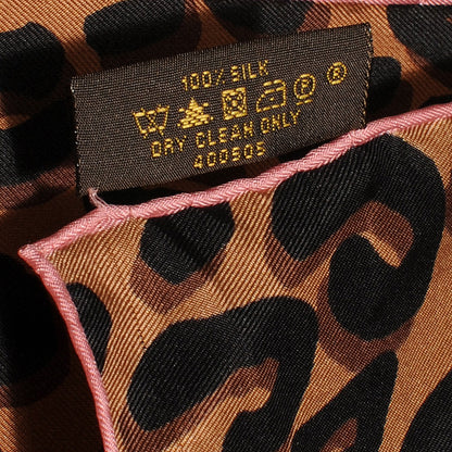 Louis Vuitton Silk Leopard Giraffe Square Scarf 7 of 8