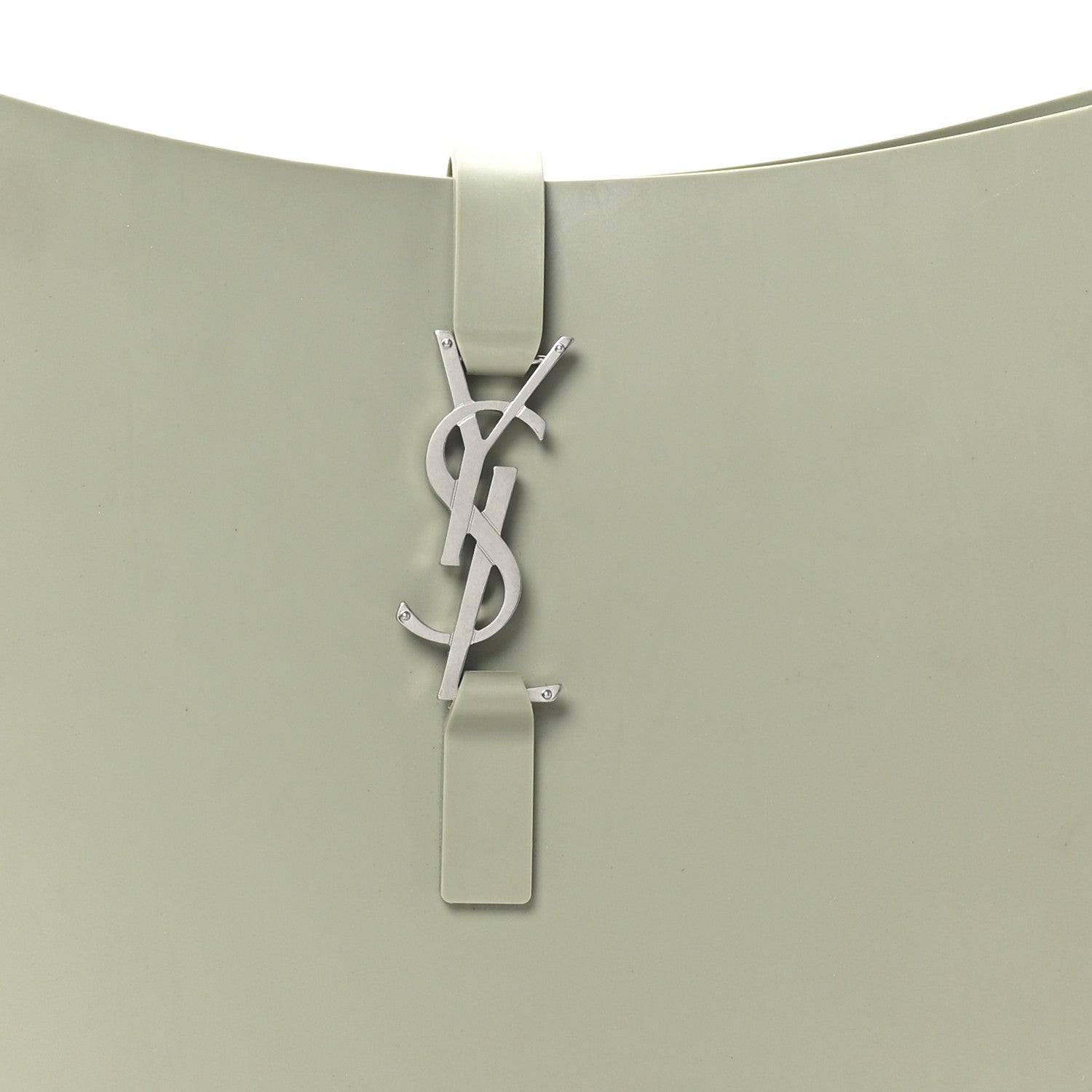 Saint Laurent Supple Rubber Le 5 A 7 Hobo Bag Matte Seagrass 7 of 9