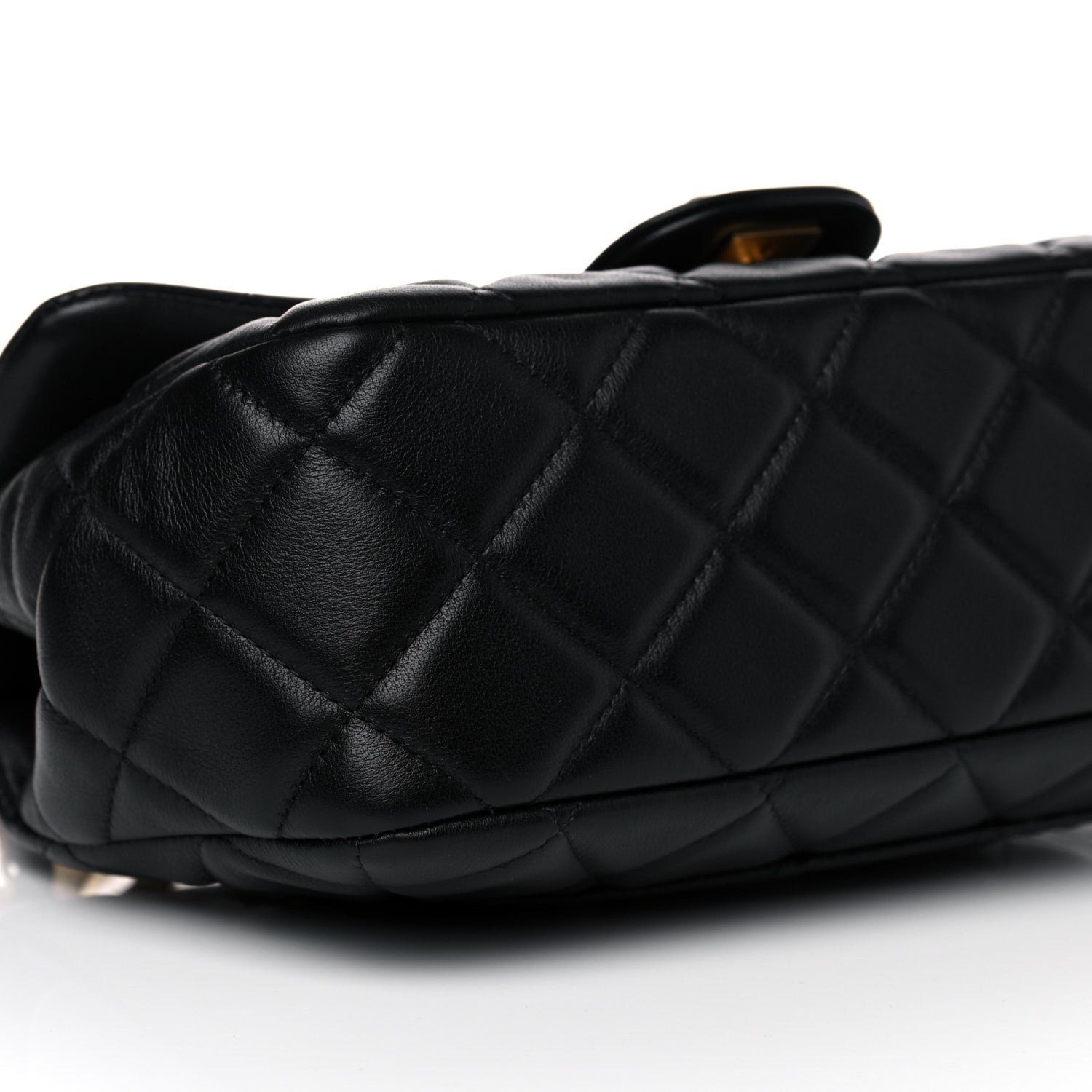Chanel Calfskin Quilted Small Lady Handle Clutch With Chain Black 8 of 12