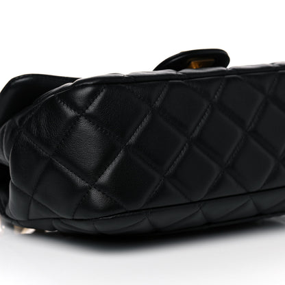 Chanel Calfskin Quilted Small Lady Handle Clutch With Chain Black 8 of 12