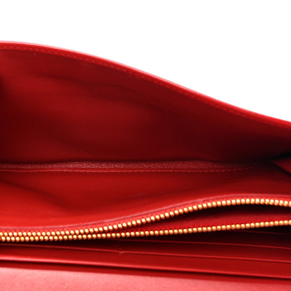 Miu Miu Vernice Madras Wallet On Chain Rosso 5 of 14