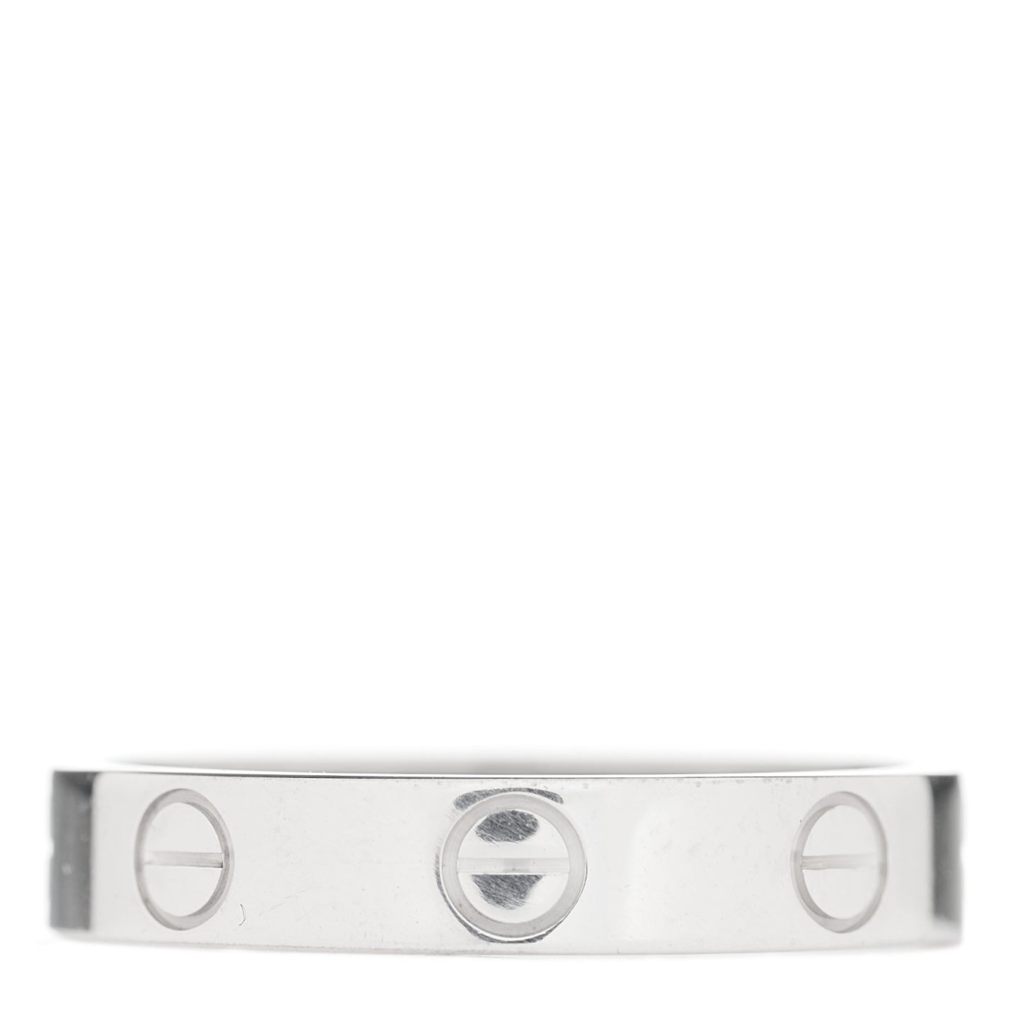 18K White Gold 3.5mm LOVE Wedding Band Ring 53 6.25