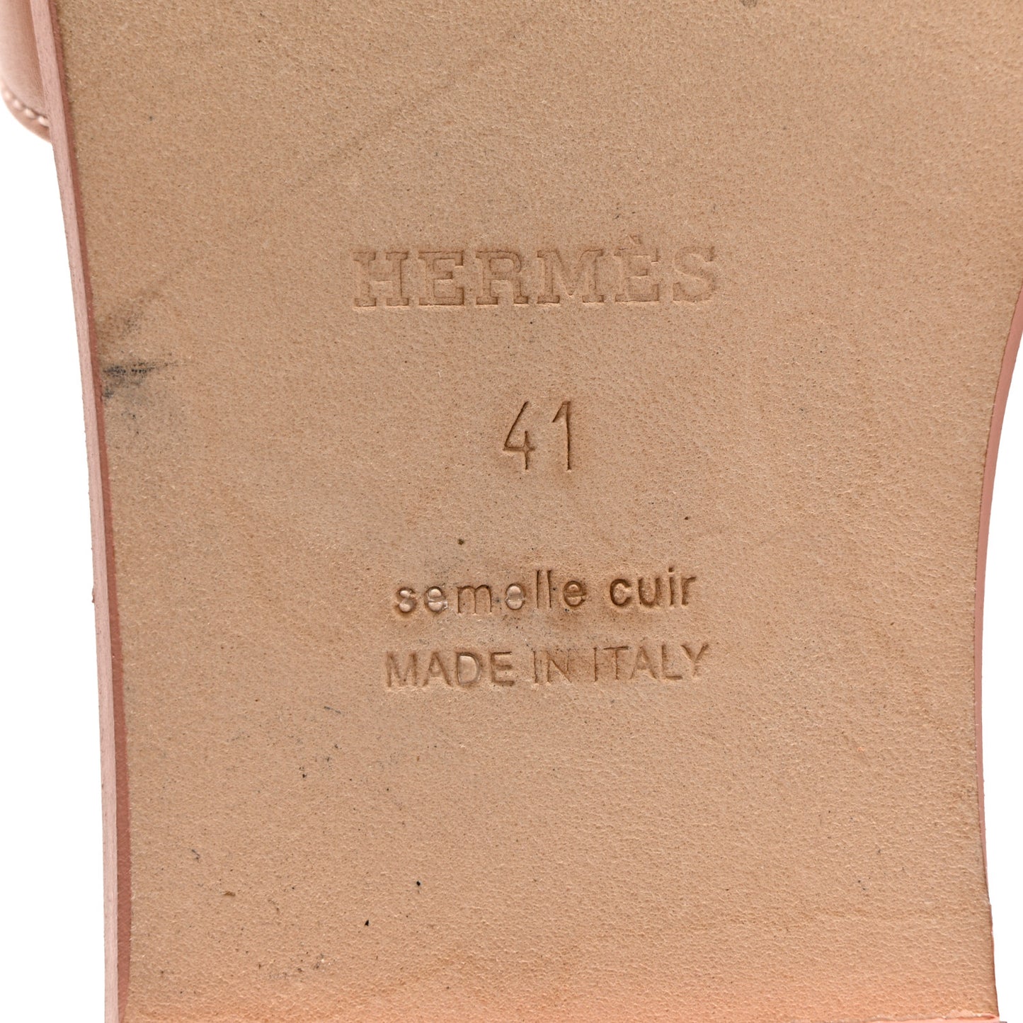 Calfskin Oran Sandals 41 Granit Rose