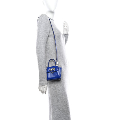 Salvatore Ferragamo Brushed Calfskin Micro Iconic Top Handle Bag Lapis Lazuli 2 of 9