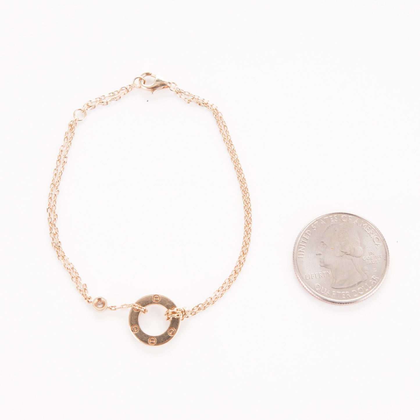 18K Yellow Gold Diamond LOVE Bracelet