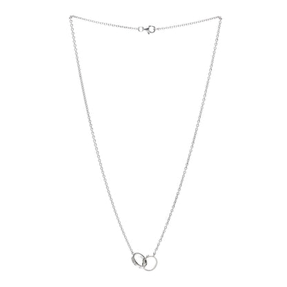 Cartier 18K White Gold Interlocking LOVE Necklace 3 of 4