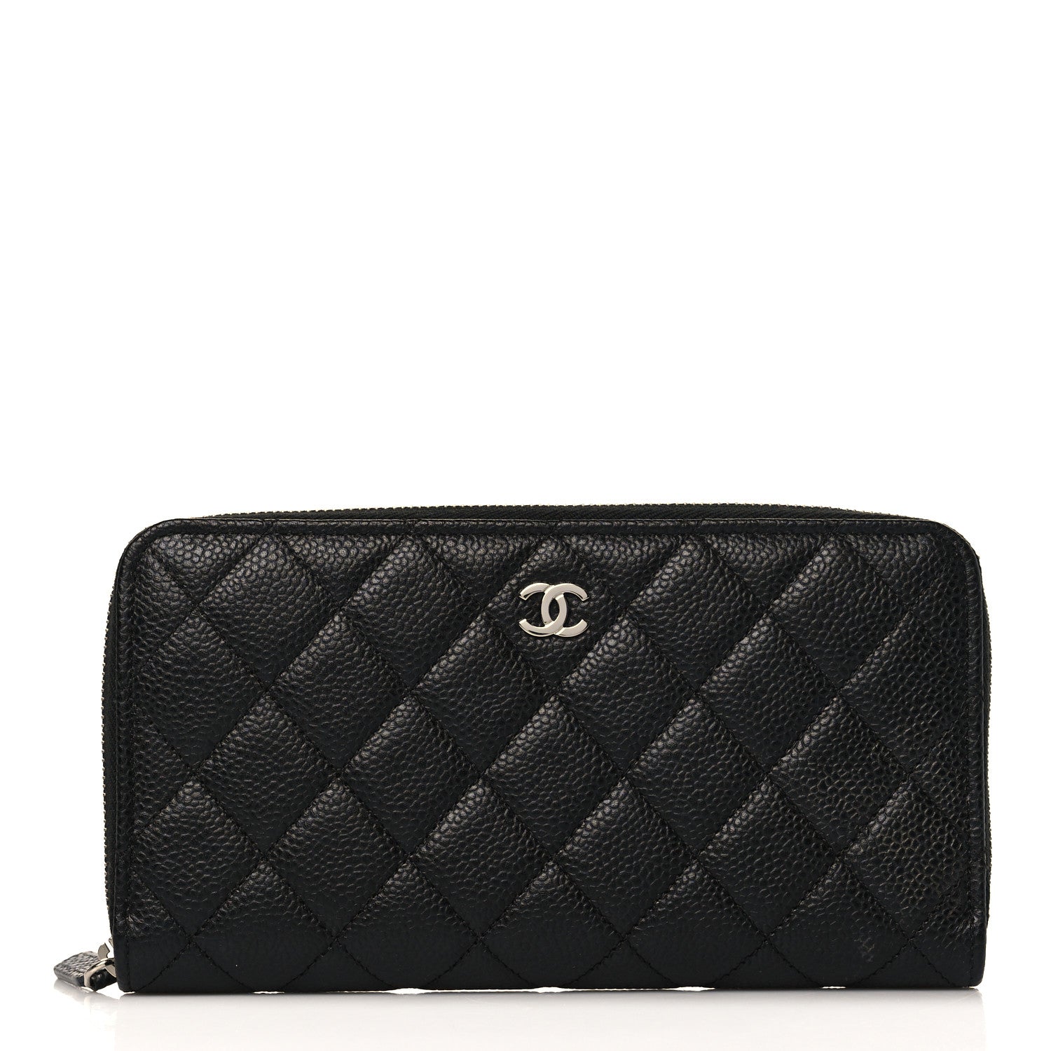 Chanel Caviar Quilted Large Gusset Zip Around Wallet Black 1 of 10