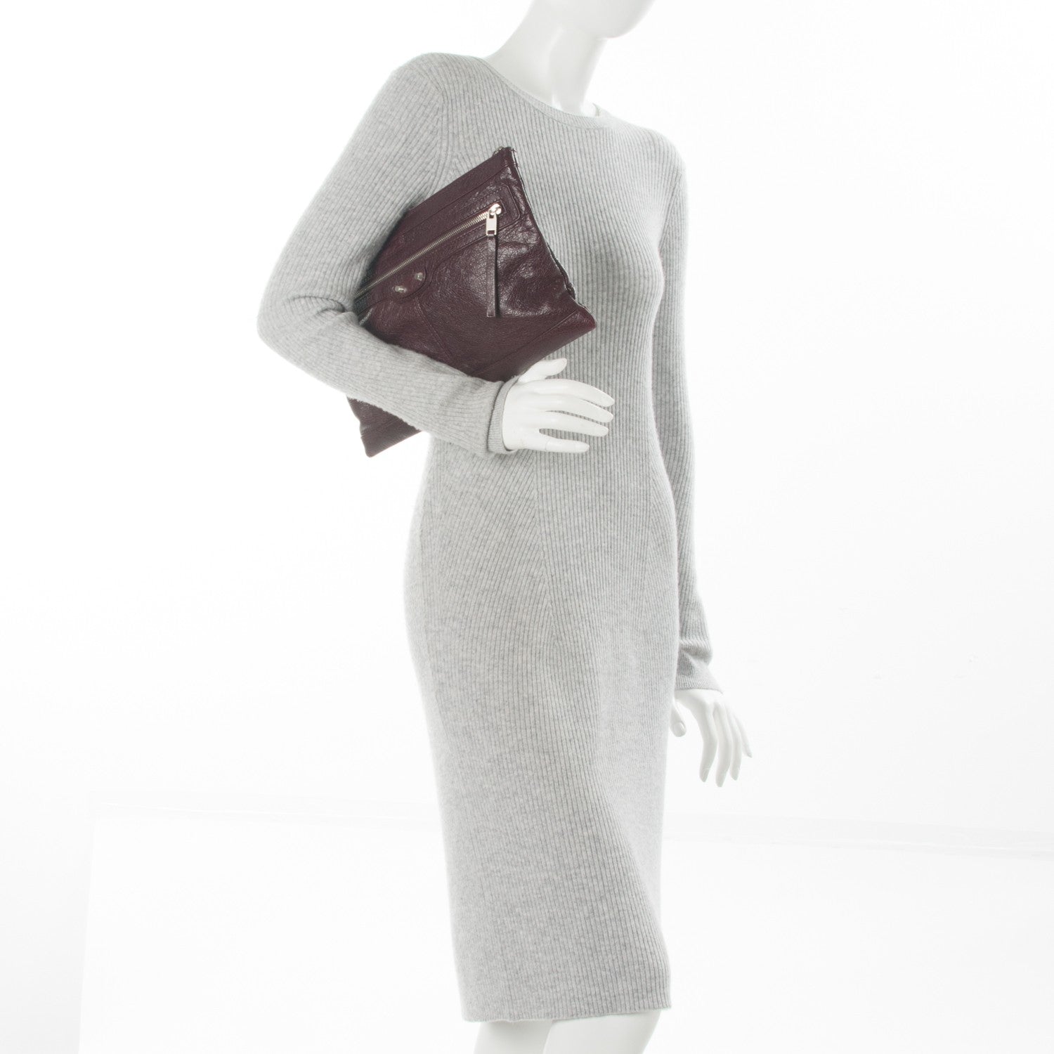 Balenciaga Agneau Arena Classic Hardware Medium Clip Acajou Fonce 2 of 7