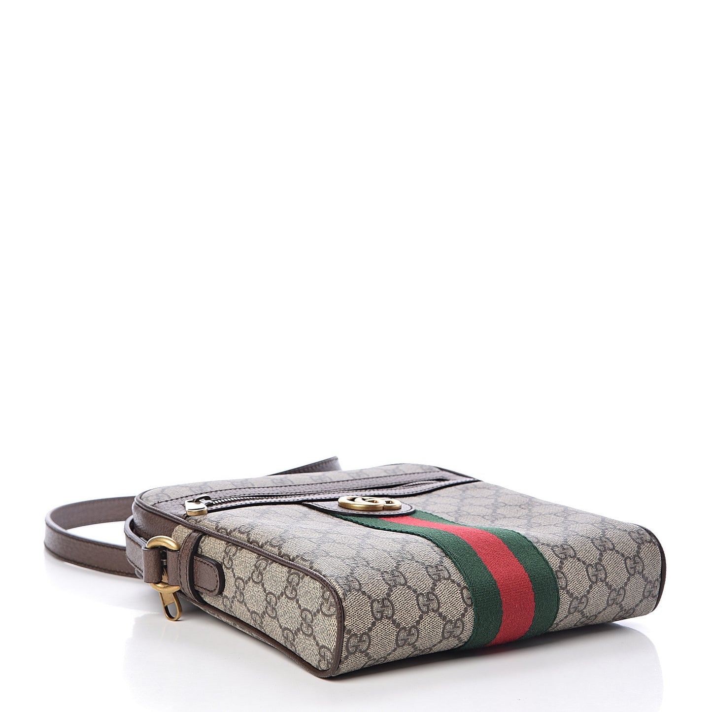 GG Supreme Monogram Web Small Ophidia Messenger Bag Brown