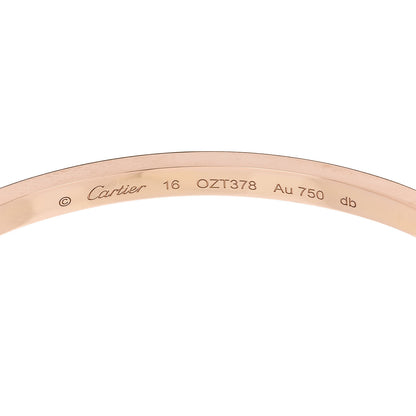 Cartier 18K Pink Gold 6 Diamond Small LOVE Bracelet 16 4 of 5