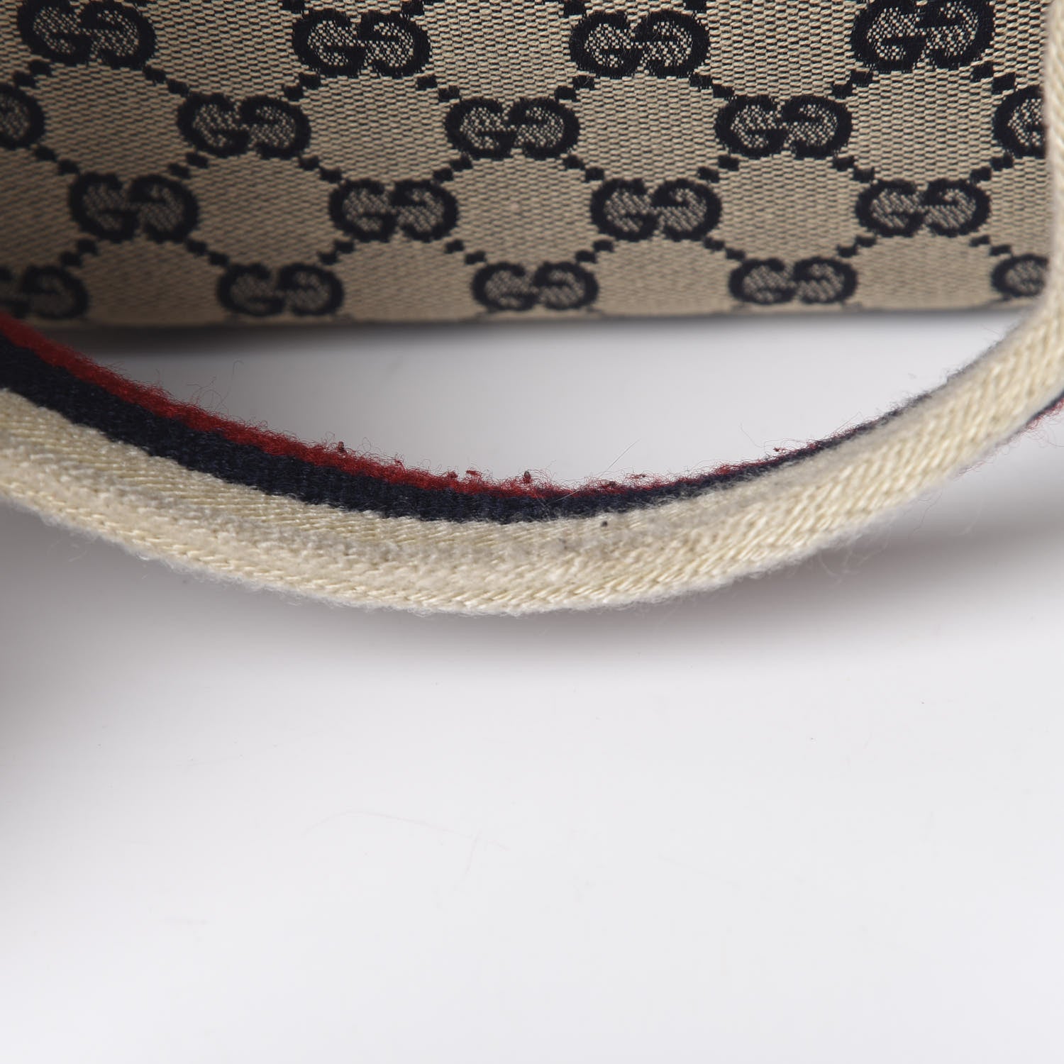 Gucci GG Monogram Web Medium Collapsable Carry On Duffle Navy 11 of 12