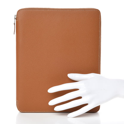 Hermes Epsom Globe Trotter Zip Agenda GM Gold 2 of 8