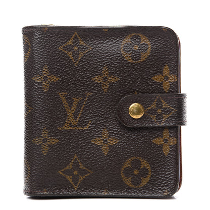 Louis Vuitton Monogram Compact Zippe Zipped Wallet 1 of 12