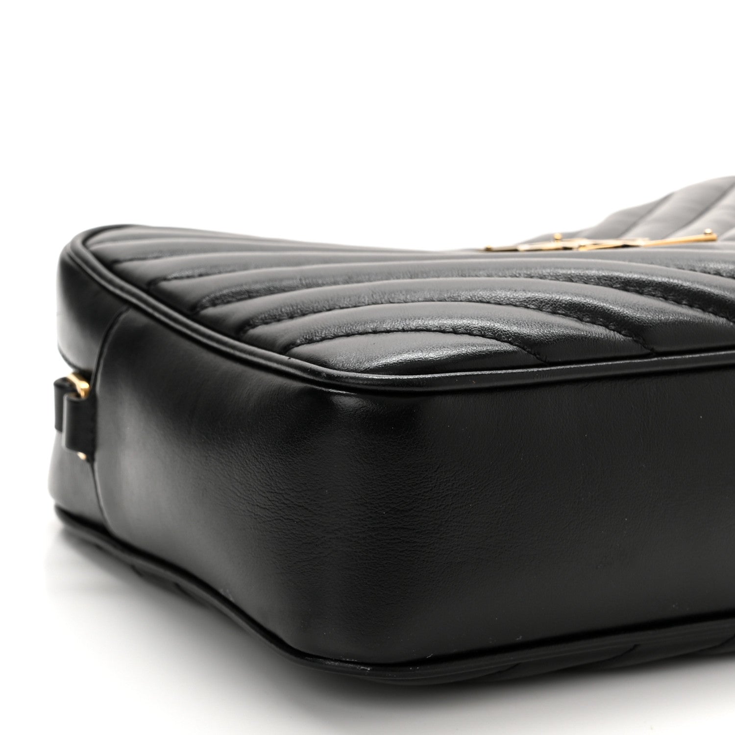 Saint Laurent Calfskin Matelasse Monogram Lou Camera Bag Black 9 of 11