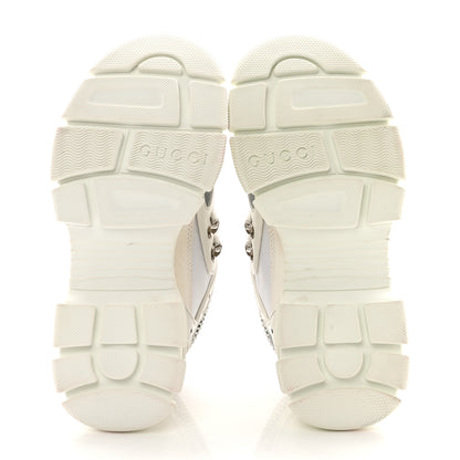 Gucci X SEGA Mesh Calfskin Suede Womens Flashtrek Sneakers 36 Great White 5 of 9