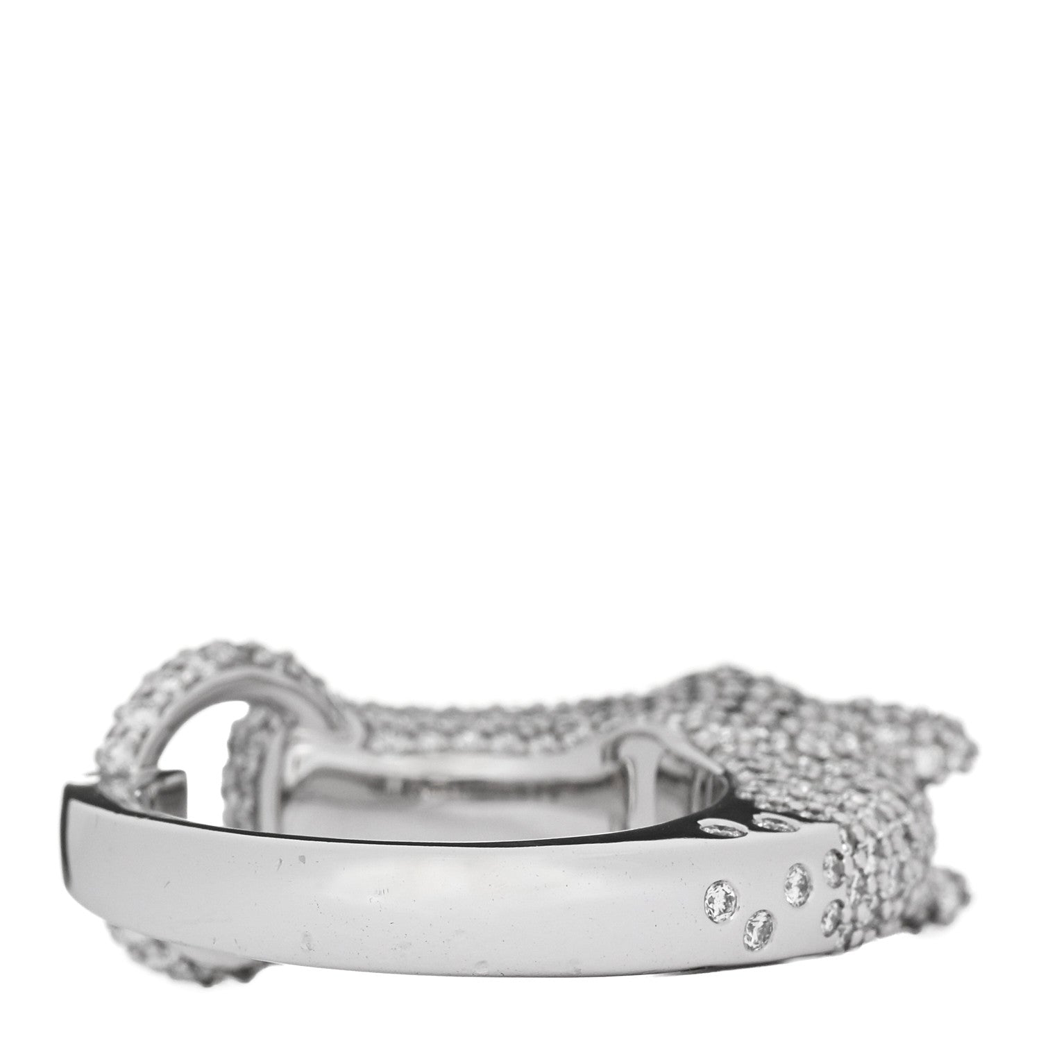 Hermes 18K White Gold Diamond Galop Ring 52 6 4 of 7