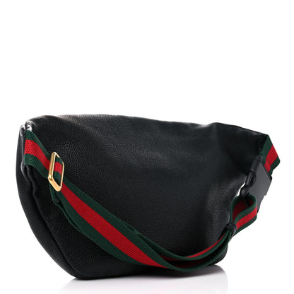 Gucci Grained Calfskin Logo Belt Bag Black 2 of 10
