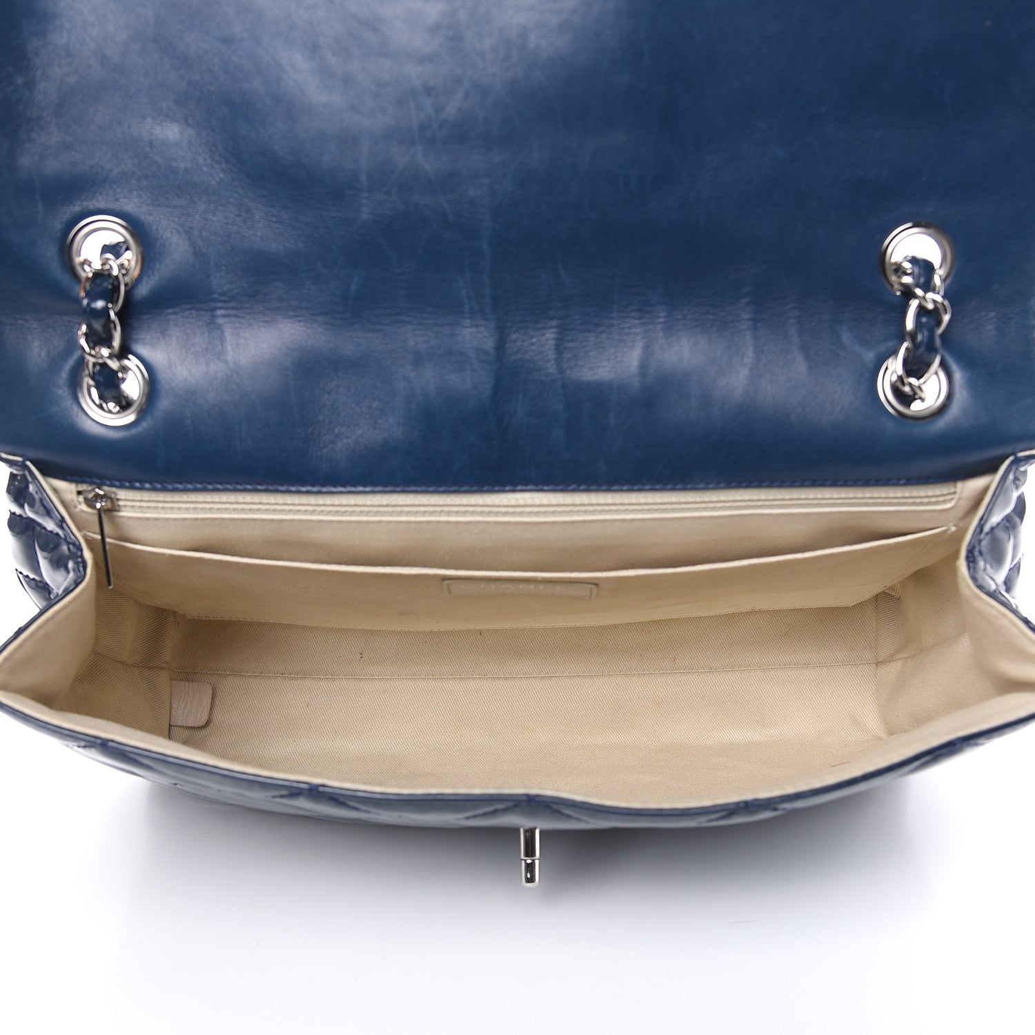 Chanel Vinyl Quilted In the Business Flap Bag Navy Blue 5 of 12