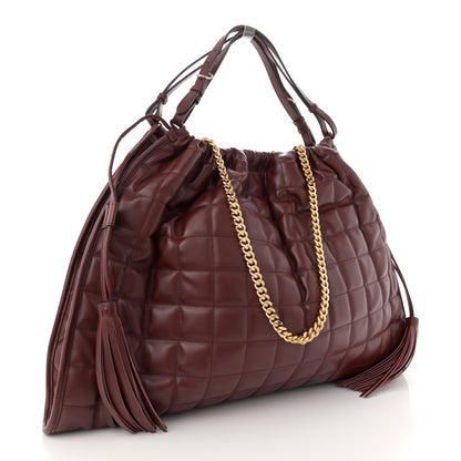 Gucci Calfskin Quilted Large Deco Tote Bag Rosso Ancora Red 3 of 10