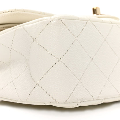 Chanel Caviar Quilted Small Double Flap White 8 of 10