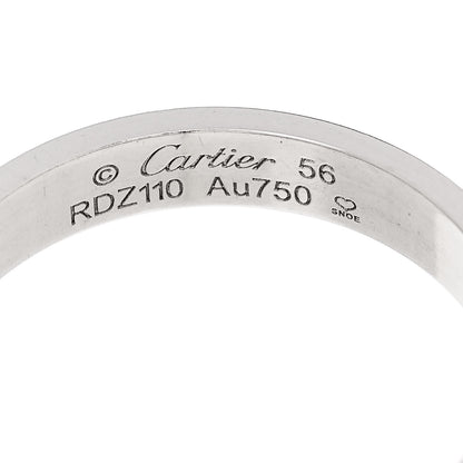 Cartier 18K White Gold 3.5mm LOVE Wedding Band Ring 56 7.75 4 of 6