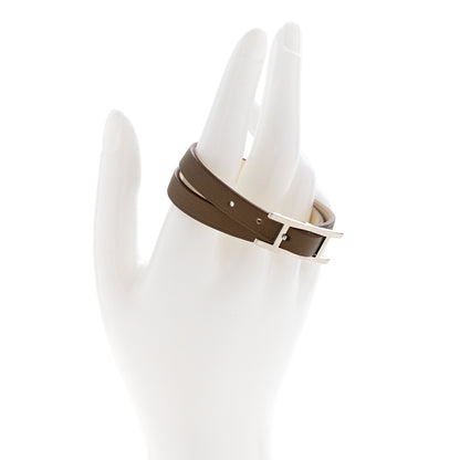 Hermes Swift Behapi Double Tour Reversible Bracelet T2 Etoupe Nata 2 of 7