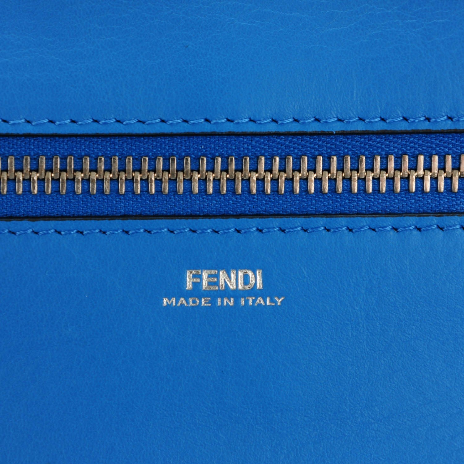 Fendi Vitello Baltico Dolce DotCom Satchel Black Blue Royal 9 of 9