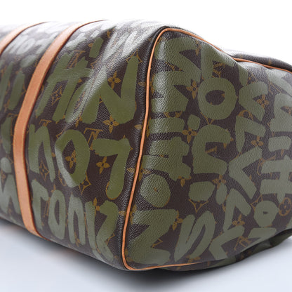 Louis Vuitton Graffiti Keepall 50 Kaki 9 of 16