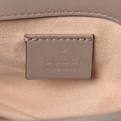 Gucci Calfskin Matelasse Super Mini GG Marmont Shoulder Bag Porcelain Rose 6 of 11
