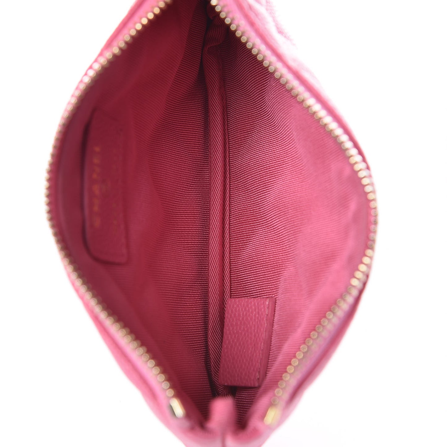 Caviar Quilted Small Cosmetic Case Pink