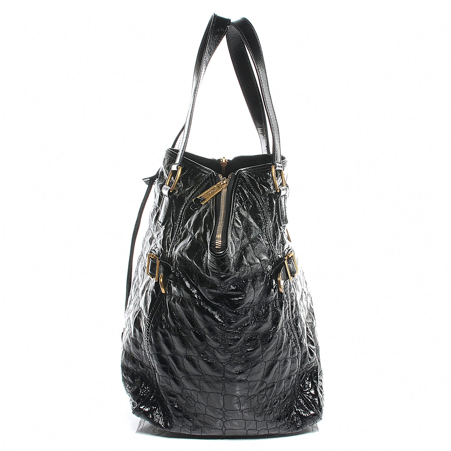 Patent Croc Medium Downtown Tote