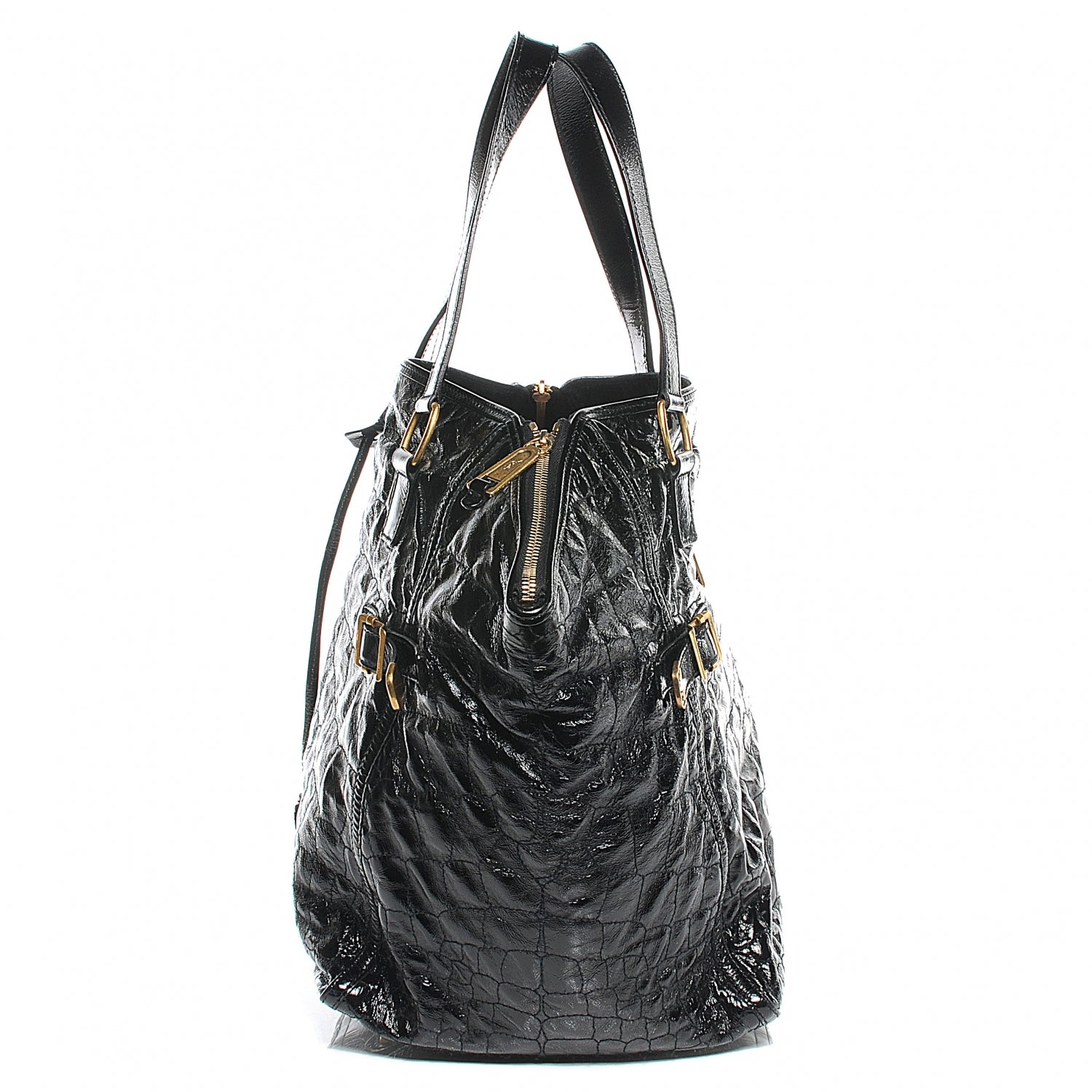 Saint Laurent Patent Croc Medium Downtown Tote 7 of 11