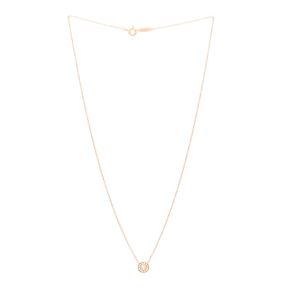 Tiffany 18K Rose Gold Diamond .16ctw Circlet Pendant Necklace 2 of 5