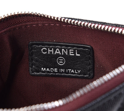 Chanel Caviar Quilted Small Cosmetic Case Black 8 of 10