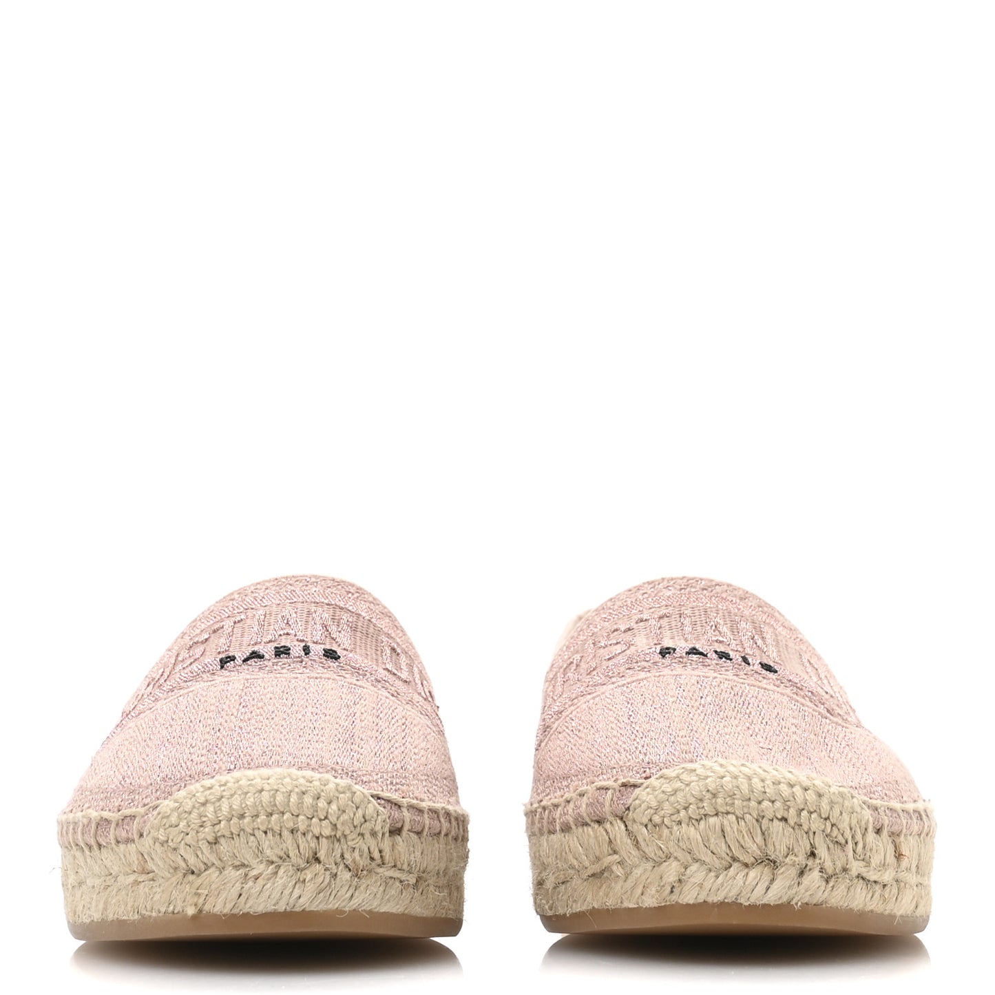 Metallic Cotton Embroidered Granville Espadrille 37 Rose