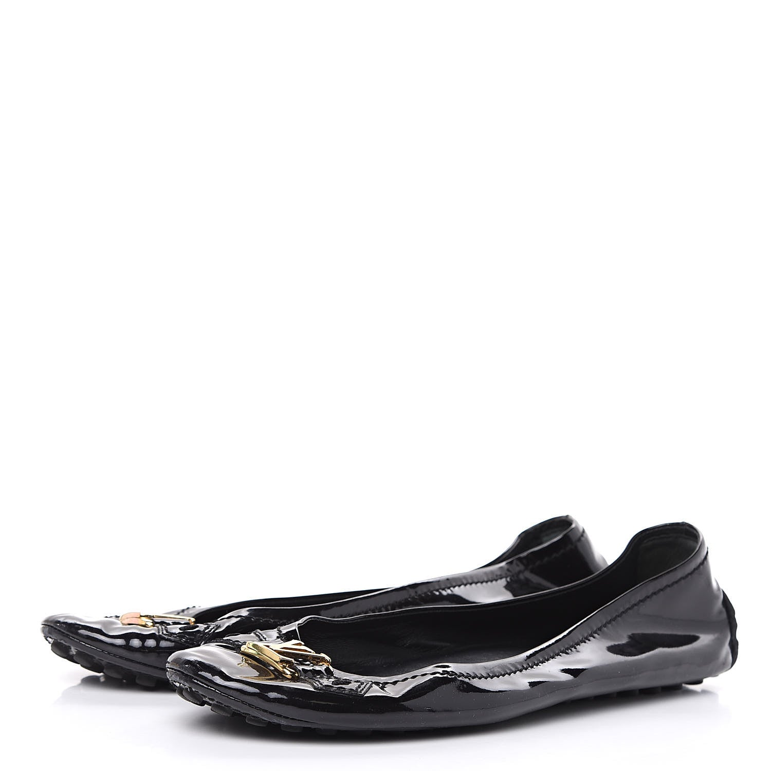 Louis Vuitton Patent Calfskin Oxford Loafers 42 Black 3 of 10