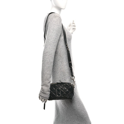 Marc Jacobs Natural Grain Calfskin Quilted The Softshot 21 Bag Black 2 of 10