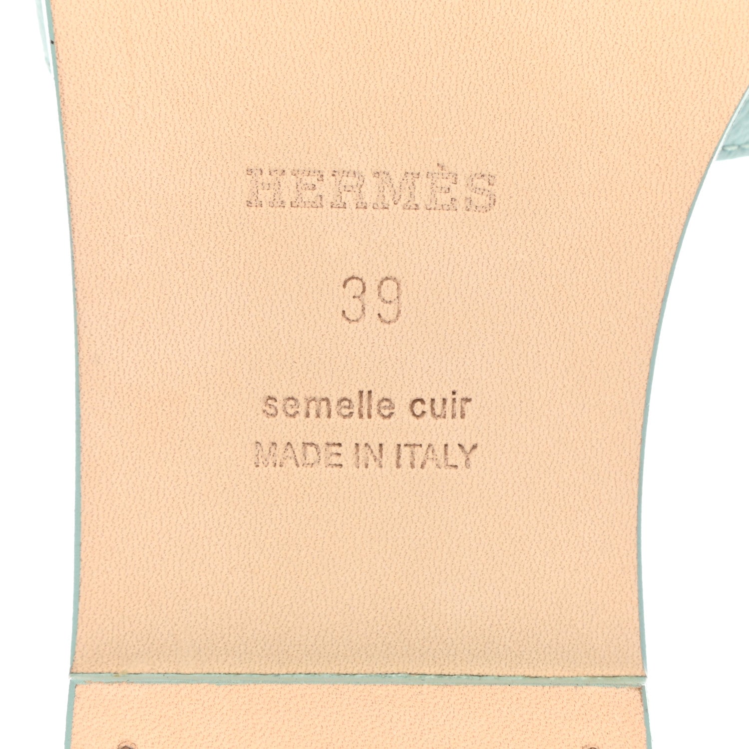 Hermes Epsom Oran Sandals 39 Vert Embrun 6 of 11