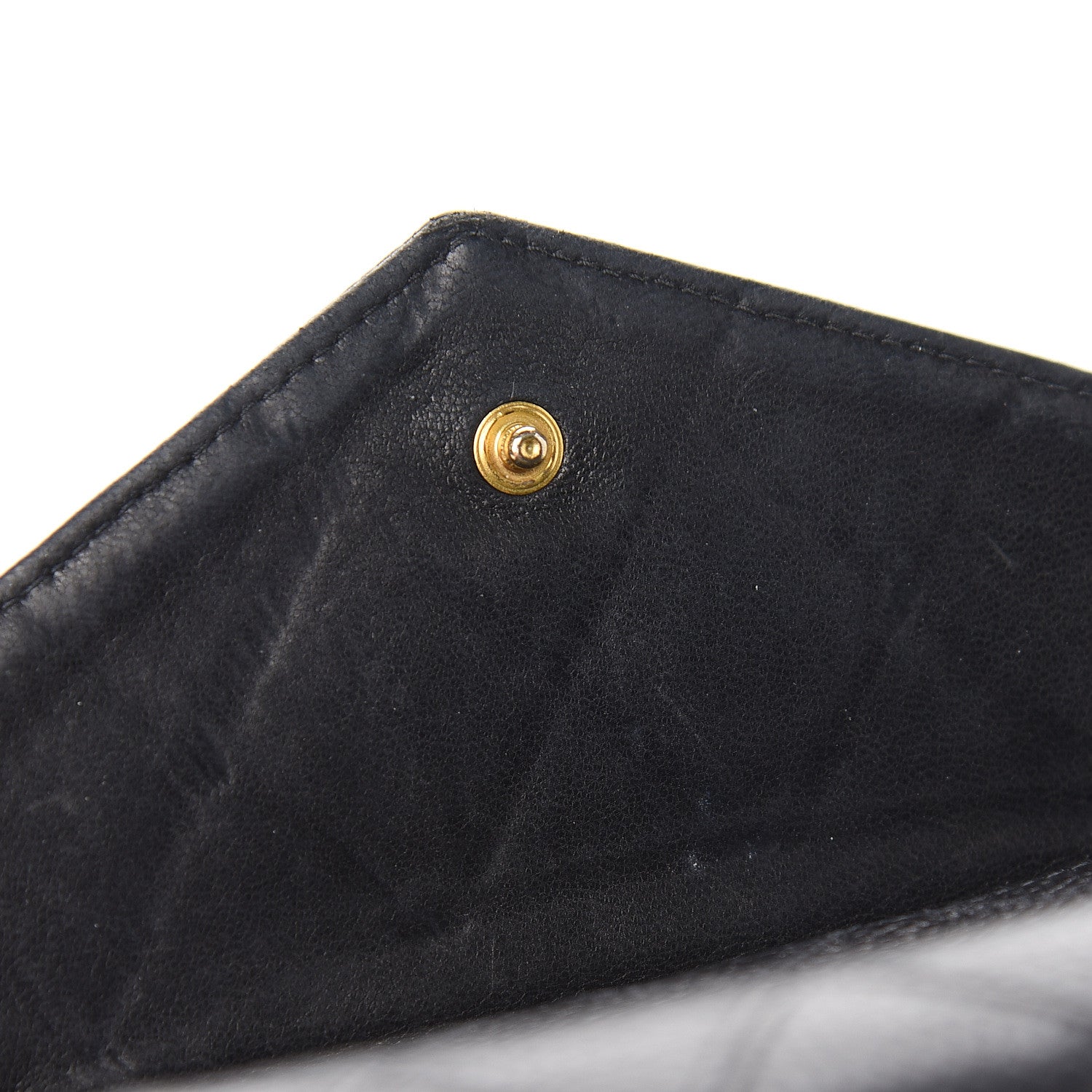 Chanel Caviar Stitched Compact French Flap Wallet Black 8 of 8