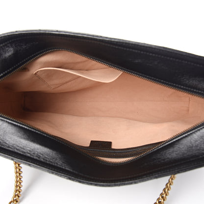 Gucci Vintage Calfskin Matelasse Medium GG Marmont Slim Tote Black 5 of 10
