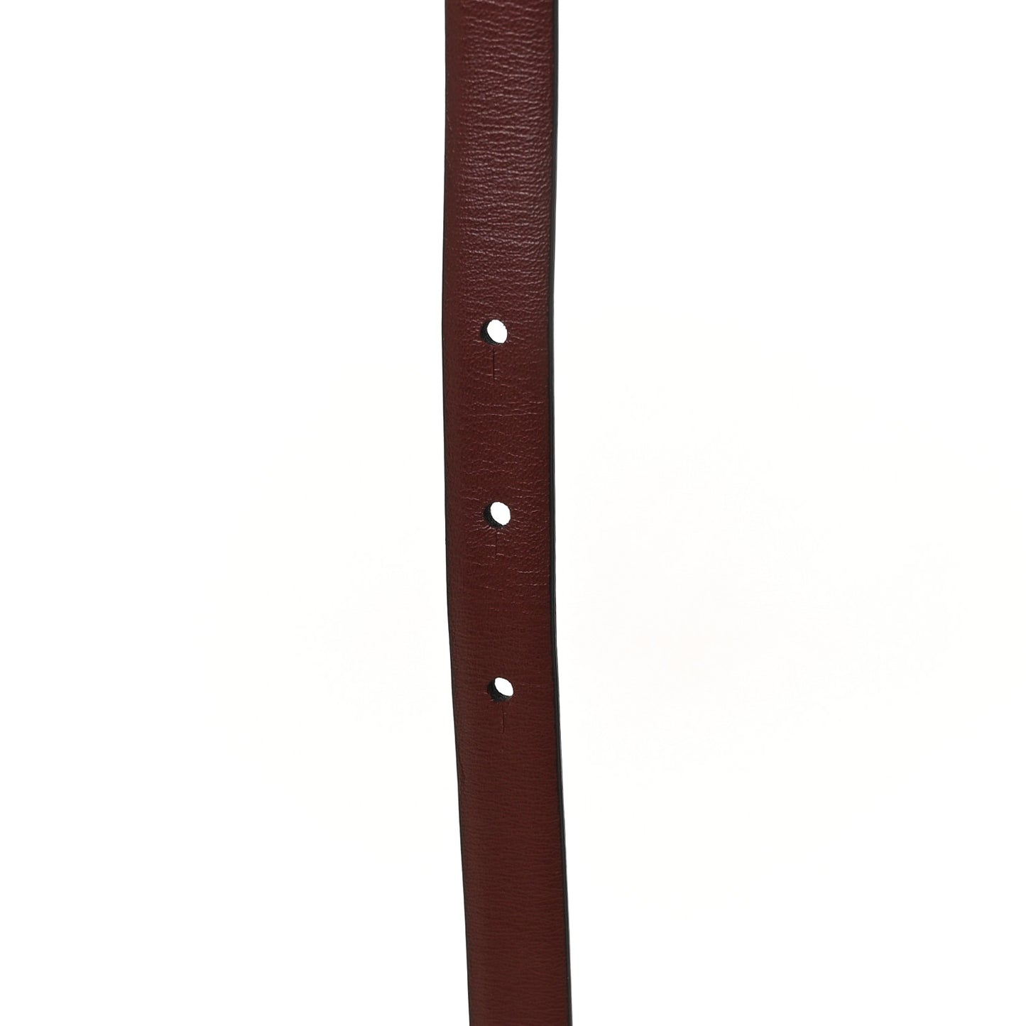 Calfskin CC Skinny Reversible Belt 80 Black Burgundy