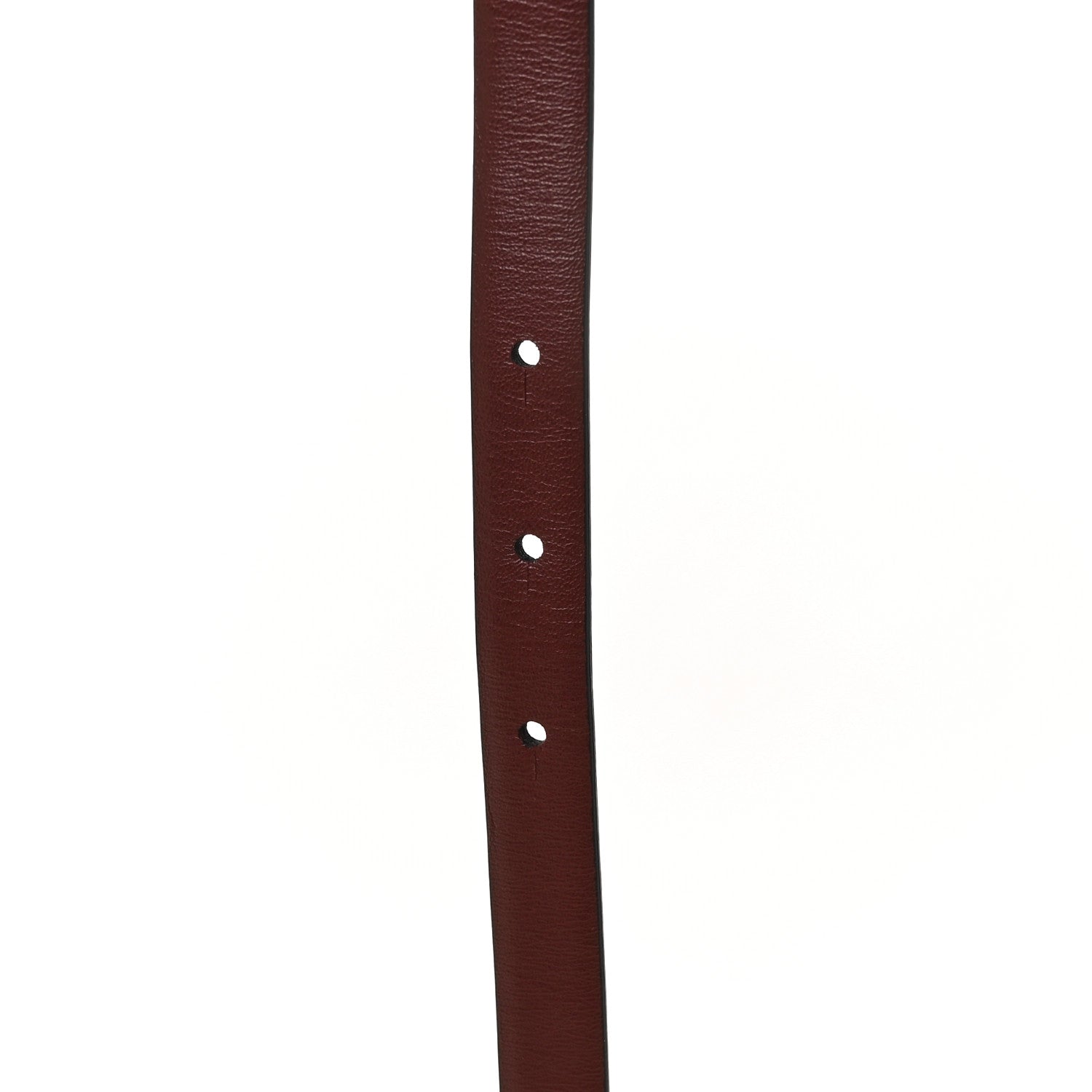 Chanel Calfskin CC Skinny Reversible Belt 80 Black Burgundy 3 of 4